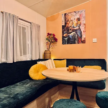 シャレー Cozy Mobile 'tante Truus' Met Prive Infrarood Sauna - Recreatiepark 't Veluwshof - Veluwe *